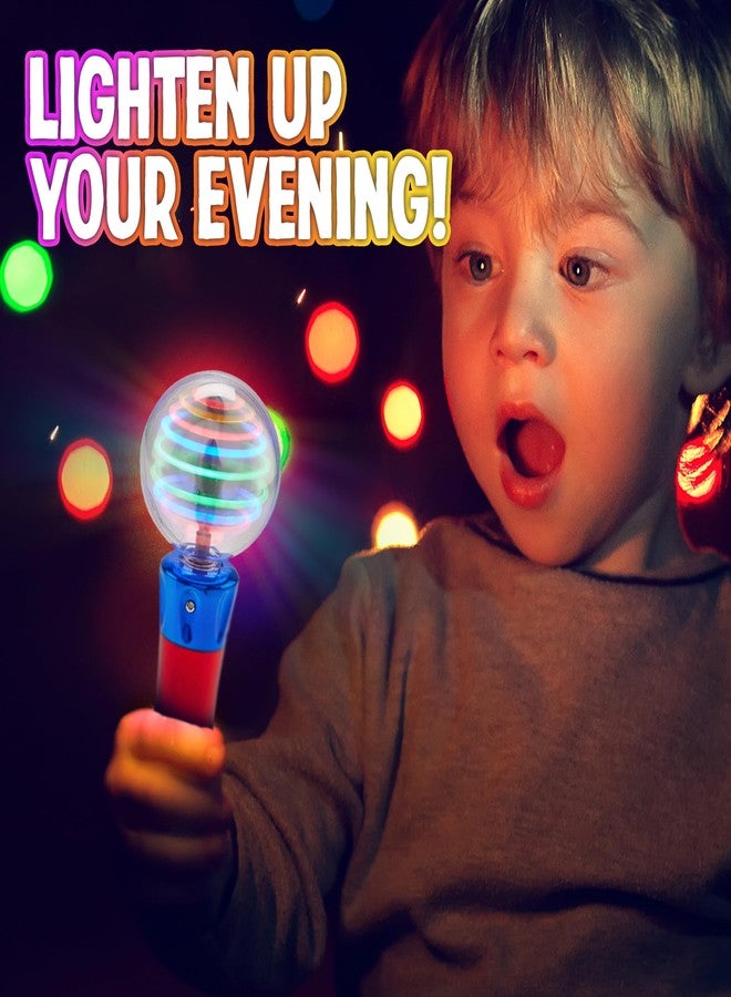 Playbees عصا بلايبيز الدوارة المضيئة - كرة LED سحرية وامضة، لعبة دوارة ضوئية حسية، هدية مثالية للحفلات، جوائز صفية، هدية مضيئة ممتعة للأطفال - Image 3